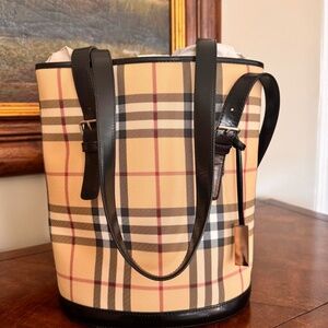 Burberry Nova Check Bucket Bag